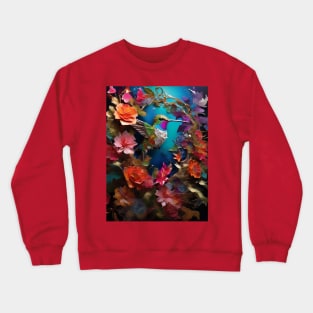 humming bird flying Crewneck Sweatshirt